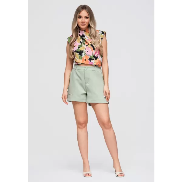  Dámské kraťasy OMBRE OW-ST-E0009 LIGHT GREEN 