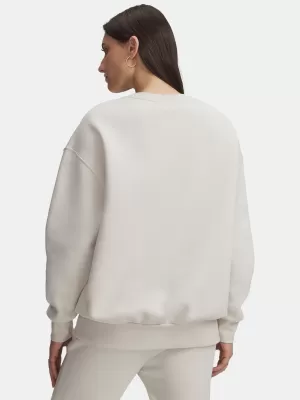 Dámská mikina UNDER ARMOUR ICON FLEECE OS CREW 1379475-110 BÍLÁ