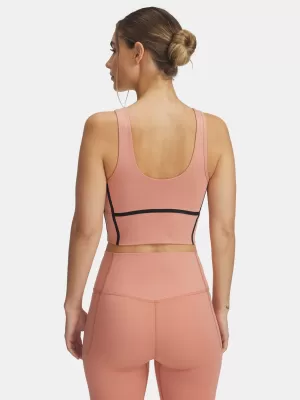 Dámské tílko UNDER ARMOUR MERIDIAN PIPED CROP TANK 6003529-696 RŮŽOVÁ