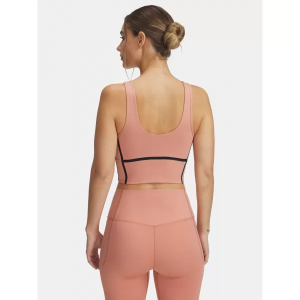  Dámské tílko UNDER ARMOUR MERIDIAN PIPED CROP TANK 6003529-696 RŮŽOVÁ 