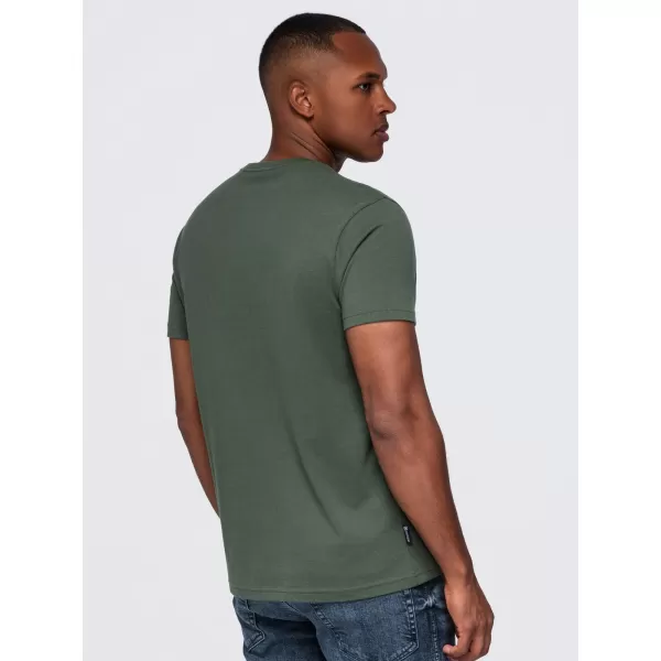  Pánské tričko OMBRE OM-TSCT-0305 DARK OLIVE 