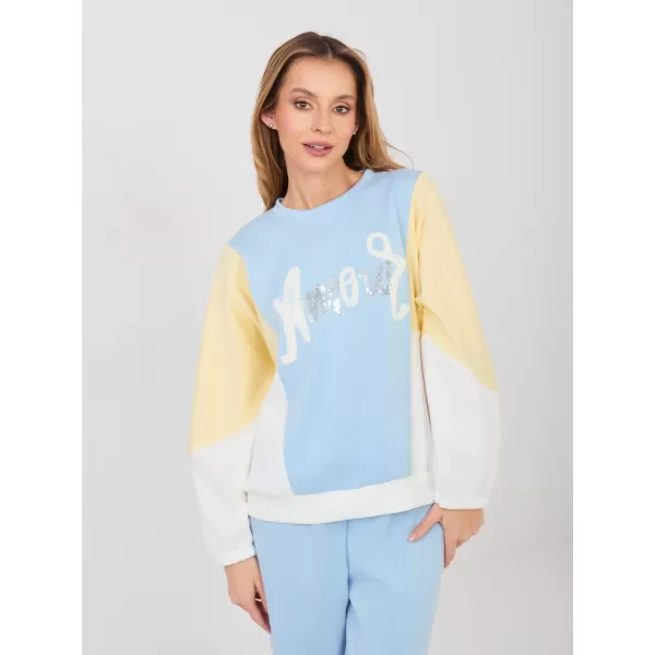  Dámská tepláková souprava RUE PARIS IT-KMPL-22210.95 LIGHT BLUE 
