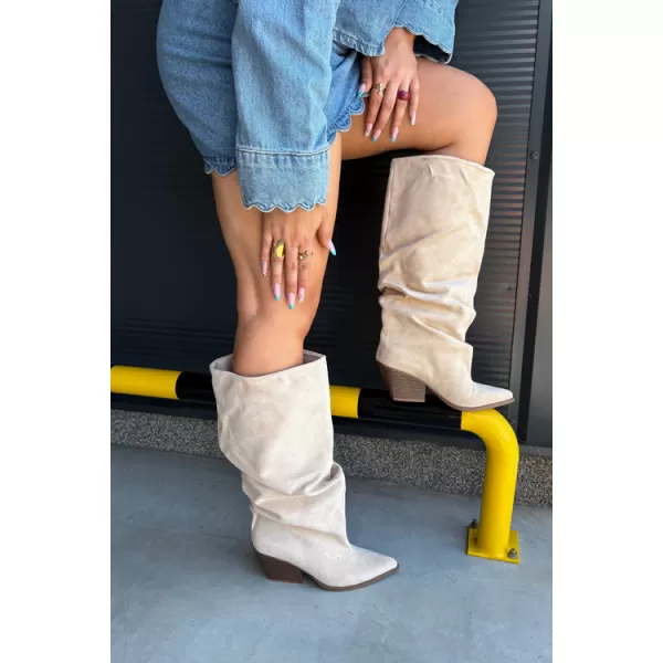  Dámské kozačky BOTO 2580A-1 BEIGE 
