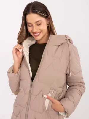 Dámská bunda FACTORY PRICE MBM-KR-2519.21 DARK BEIGE