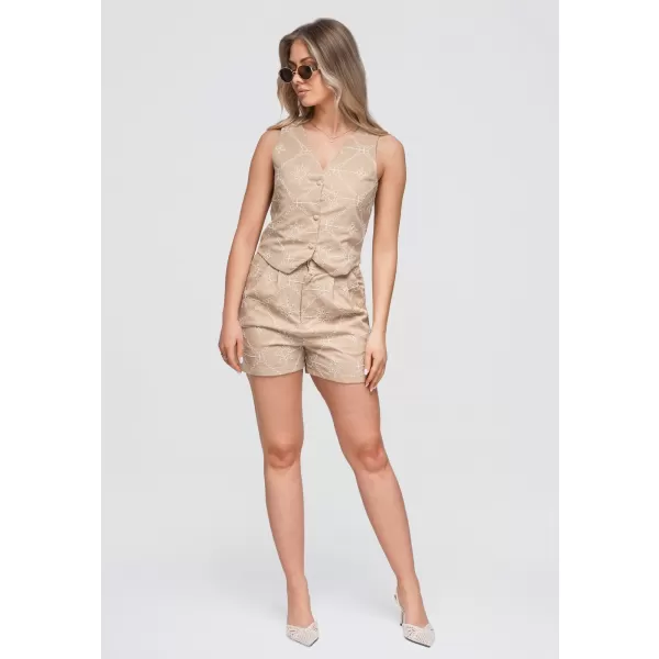  Dámský kabát OMBRE OW-VE-E0009 TAUPE 