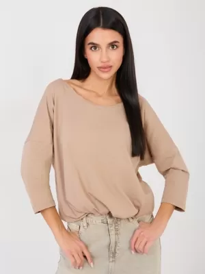 Dámské triko RUE PARIS RV-BZ-A1091.16 DARK BEIGE