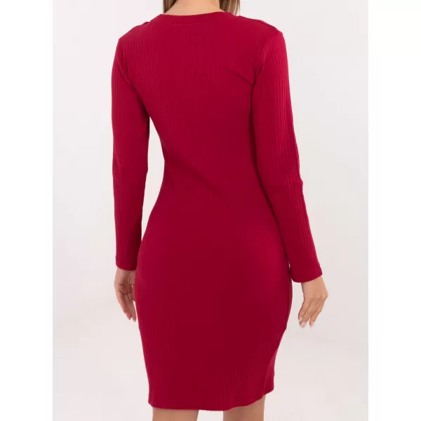  Dámské šaty RUE PARIS RV-SK-A1049.99 BURGUNDY 