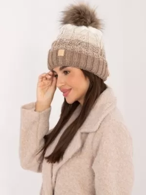 Dámská čepice RUE PARIS JK-CZ-52.17 DARK BEIGE