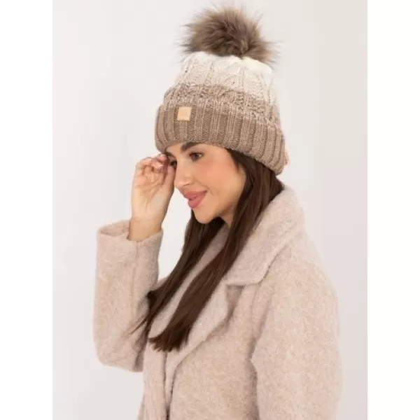  Dámská čepice RUE PARIS JK-CZ-52.17 DARK BEIGE 