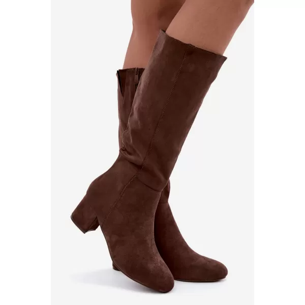  Dámské kozačky S.BARSKI HY62-8131 BROWN 