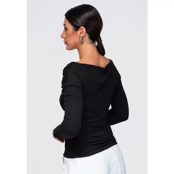  Dámská halenka OMBRE OW-TS-E0088 BLACK 