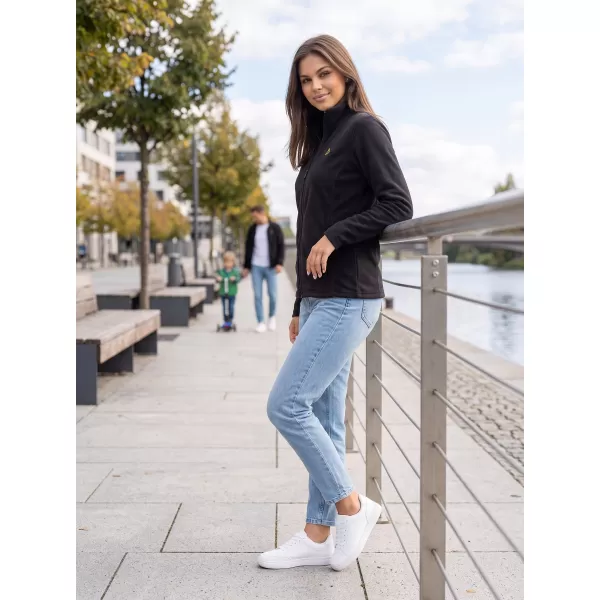 Dámská fleece mikina ALTISPORT ALW002853 ČERNOZLATÁ 