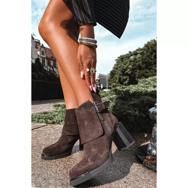  Dámské kozačky VINCEZA 91152 CHOCOLATE 