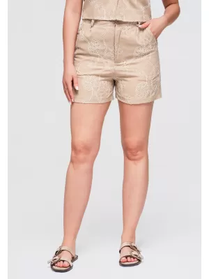 Dámské kraťasy OMBRE OW-ST-E0020 BEIGE