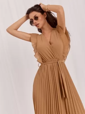 Dámské šaty RUE PARIS IT-SK-13166.85 CAMEL