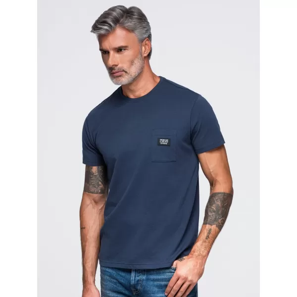  Pánské tričko OMBRE OM-TSCT-0305 NAVY BLUE 
