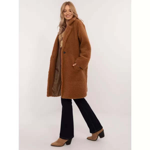  Dámský kabát ITALY MODA DHJ-PL-19991.86 LIGHT BROWN 