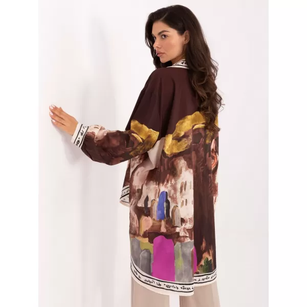  Dámská košile RUE PARIS IT-KS-18729.12 BROWN 