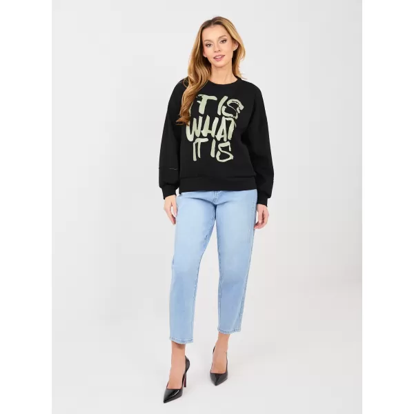  Dámská mikina RUE PARIS IT-BL-22183.27P BLACK 