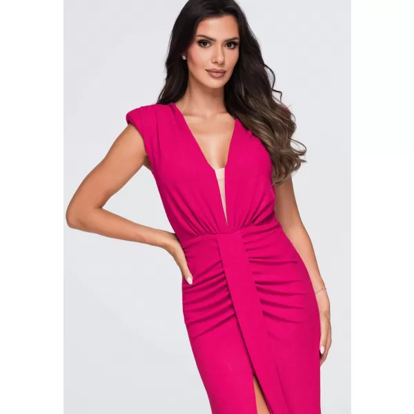  Dámské šaty LARICA LA-OM-DLR412 FUCHSIA 