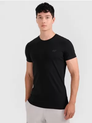 Pánské triko 4F 4FRMM00TTSHM3248 DEEP BLACK