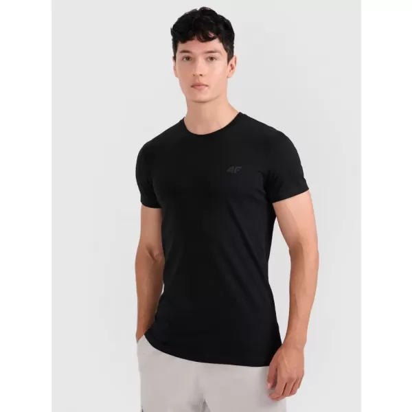  Pánské triko 4F 4FRMM00TTSHM3248 DEEP BLACK 