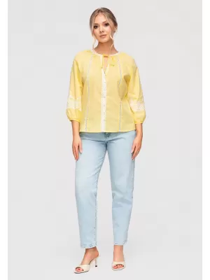 Dámská košile LARICA OW-SH-E0042 YELLOW