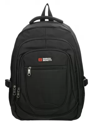 Batoh Enrico Benetti Hamburg Notebook Backpack 35,5 l Black BLACK