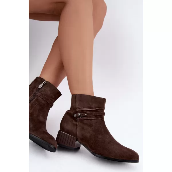 Dámské kotníkové boty D&A CR62-3476 BROWN 