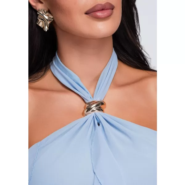  Dámská blůza OMBRE OW-TS-E0077 BLUE 