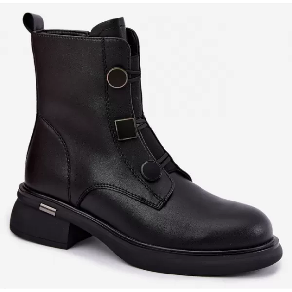 Dámské kotníkové boty D&A MK62-7030 BLACK 