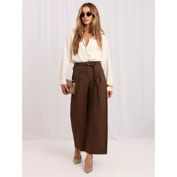  Dámské kalhoty ITALY MODA IR-SP-YV054B.24 BROWN 