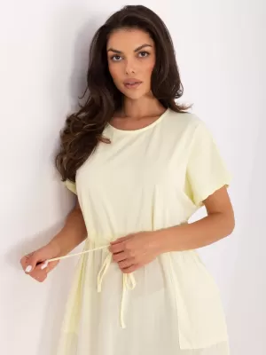 Dámské šaty OCH BELLA TW-SK-BI-6-2041.89 BRIGHT YELLOW