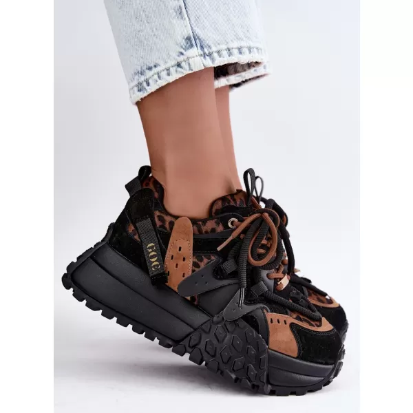  Dámské tenisky GOE UU2N4017 BLACK LEOPARD 