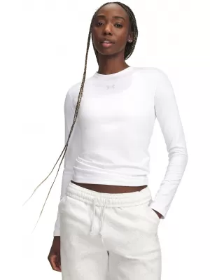 Dámské triko UNDER ARMOUR UA COLDGEAR CREW 6013664-100 BÍLÁ