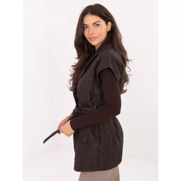  Dámská vesta RUE PARIS IT-KZ-FL9603.87 DARK BROWN 