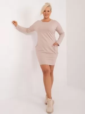 Dámské šaty RELEVANCE RV-TU-8295.29 BEIGE