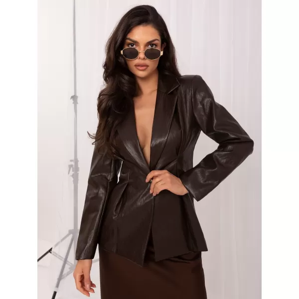  Dámská bunda RUE PARIS IT-MA-FL10090.81 DARK BROWN 