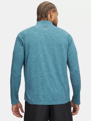 Pánské triko UNDER ARMOUR TECH TEXTURED 1/2 ZIP 1382797-466 MODRÁ