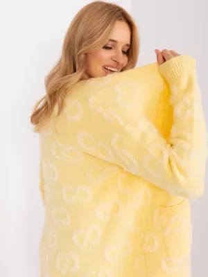 Dámský svetr WOOL FASHION ITALIA AT-SW-234502.38X BRIGHT YELLOW