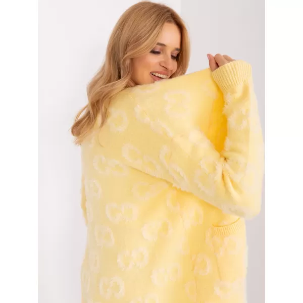  Dámský svetr WOOL FASHION ITALIA AT-SW-234502.38X BRIGHT YELLOW 