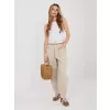 Dámské kalhoty RUE PARIS IT-SP-FL9665.14 LIGHT BEIGE