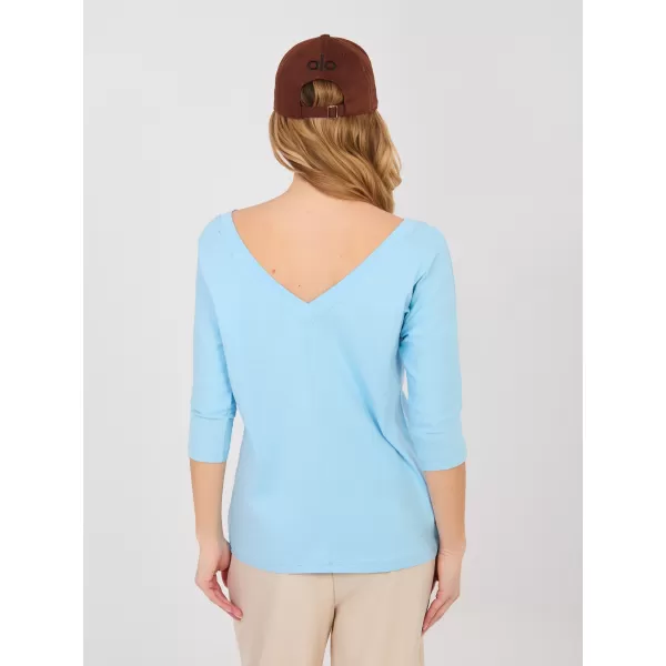  Dámská halenka RUE PARIS RV-BZ-A1189.24 LIGHT BLUE 