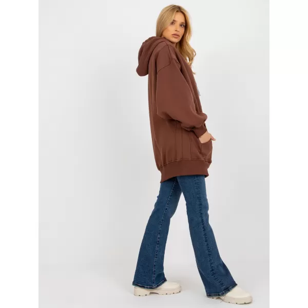  Dámská mikina EX MODA EM-BL-694.20X DARK BROWN 