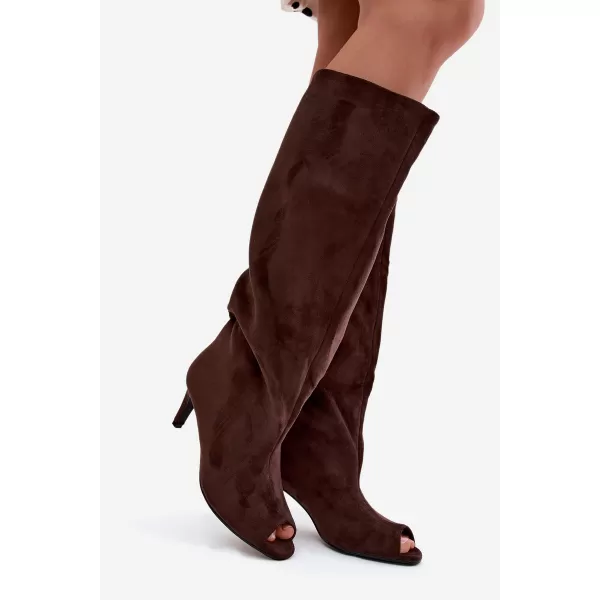  Dámské kozačky BOTO LA3153 BROWN 