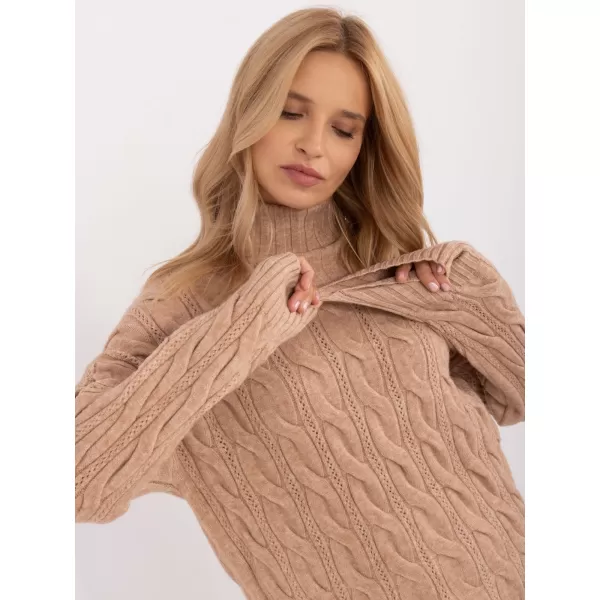  Dámský svetr WOOL FASHION ITALIA AT-SW-23445.00 CAMEL 