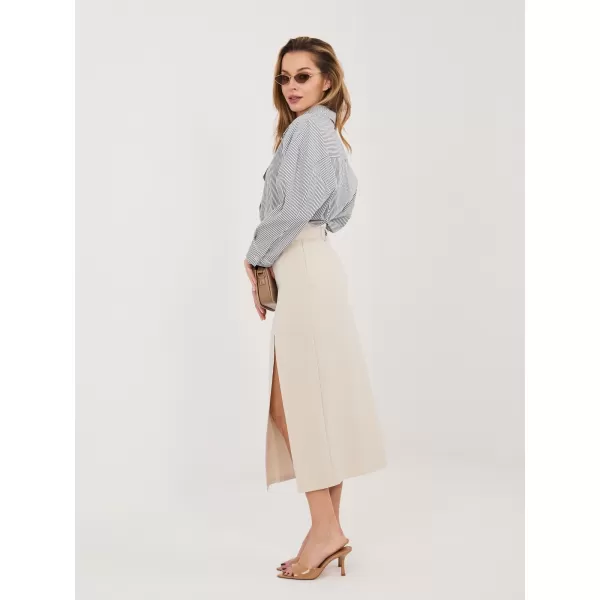  Dámská sukně RUE PARIS IT-SD-FL7393-1.16 LIGHT BEIGE 