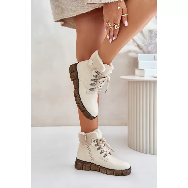  Dámské traperky BOTO 24BT02-7973 BEIGE 