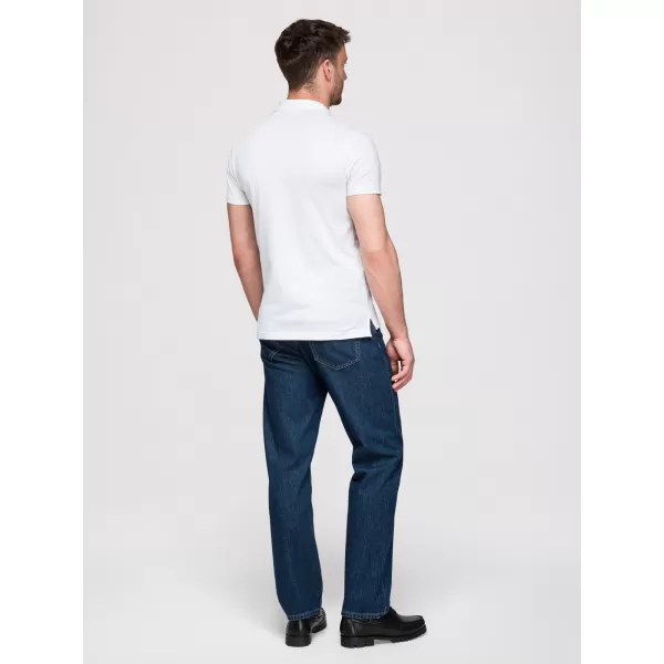  Pánské triko s límečkem OMBRE OM-POBS-0171 WHITE/MAROON/DARK BLUE 