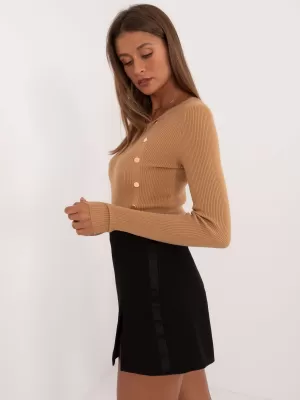 Dámský svetr WOOL FASHION ITALIA AT-SW-2332-2.62 CAMEL
